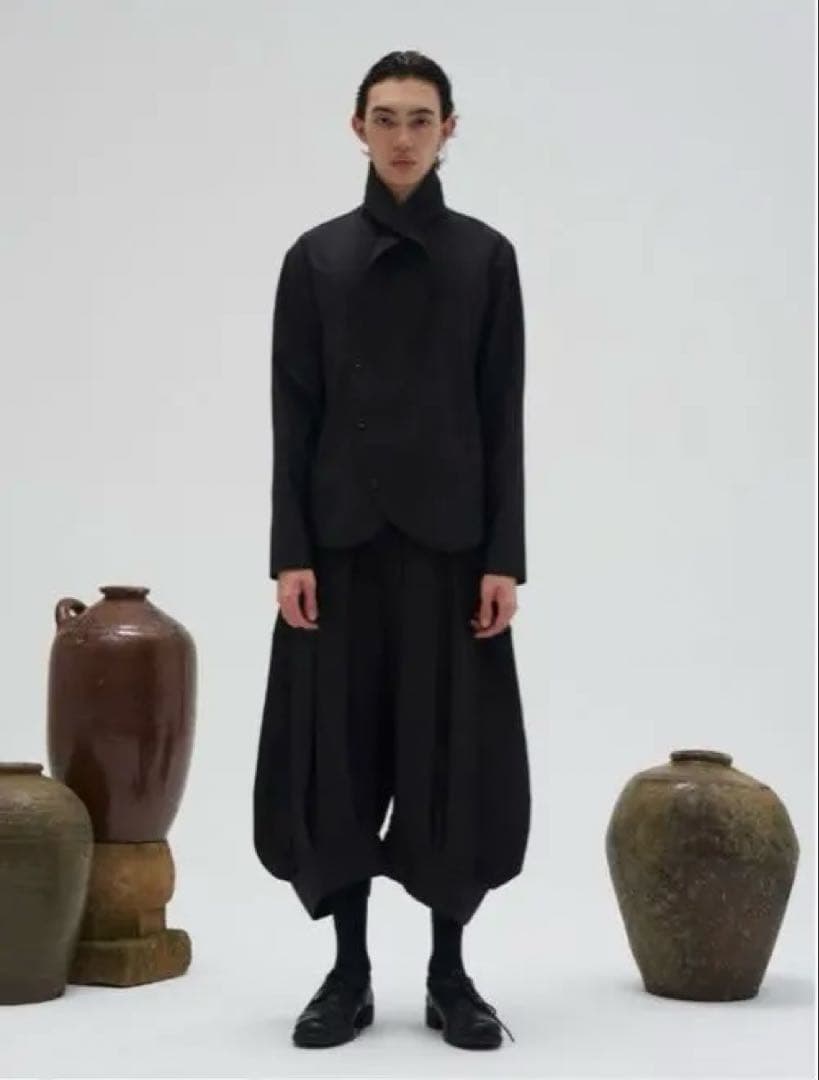 7440 37 1 ワイドパンツ カジュアルパンツ バルーンパンツ 9分丈パンツ