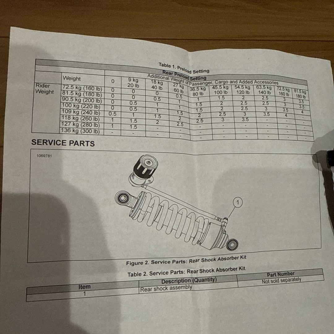 ハーレーダビッドソンファットボブ純正ショック