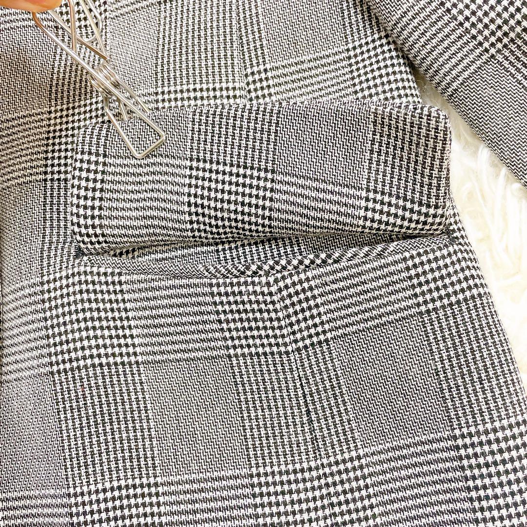 美品✨グレースクラス グレンチェックショートコート MANTECO社　完売品