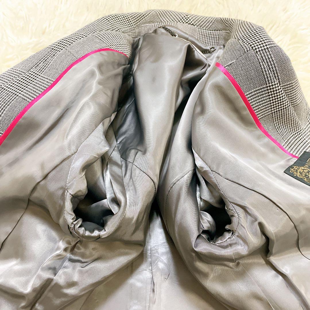 美品✨グレースクラス グレンチェックショートコート MANTECO社　完売品