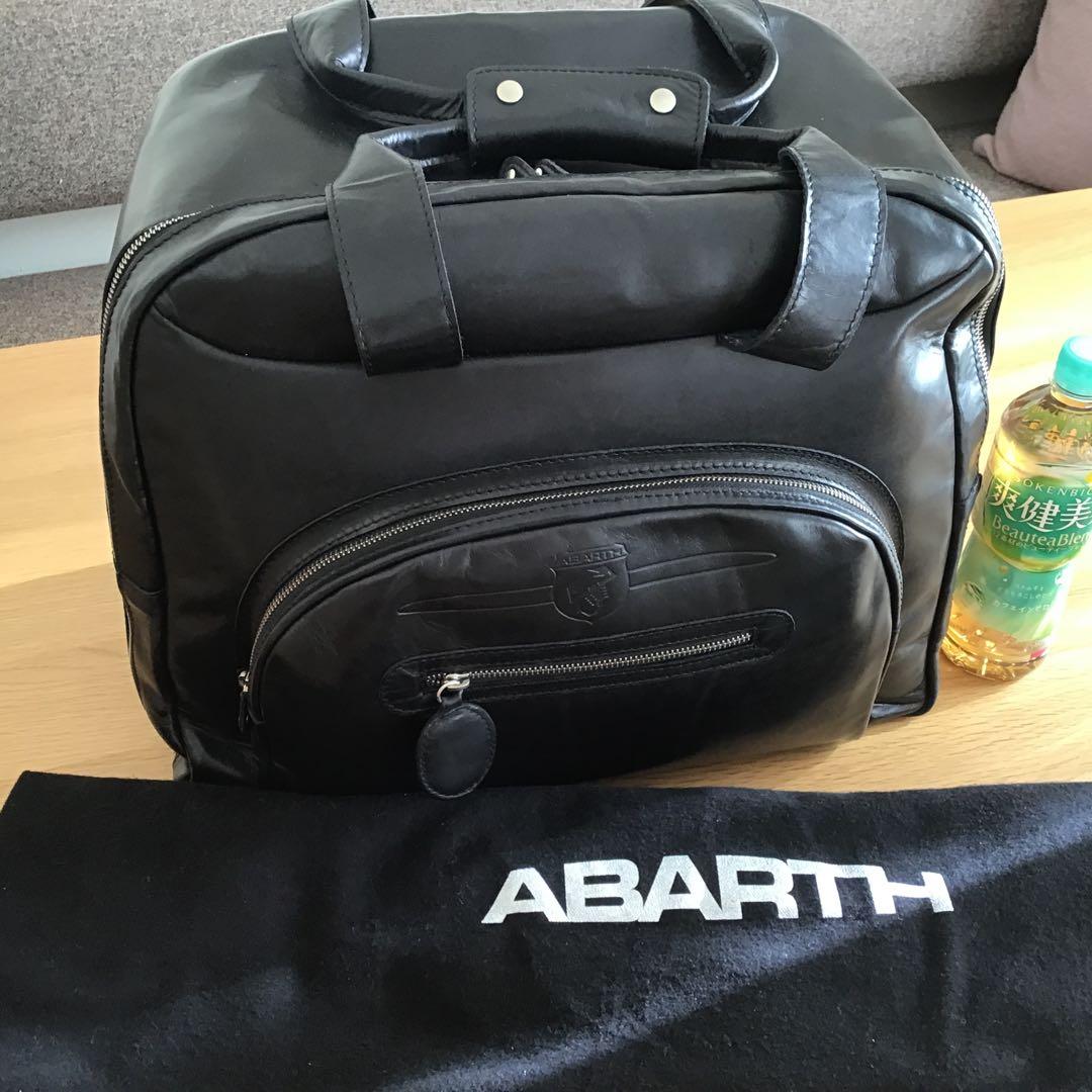 ABARTH 黒レザー ボストンバッグ
