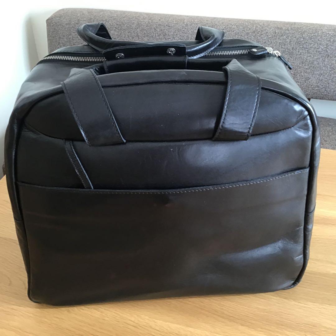 ABARTH 黒レザー ボストンバッグ