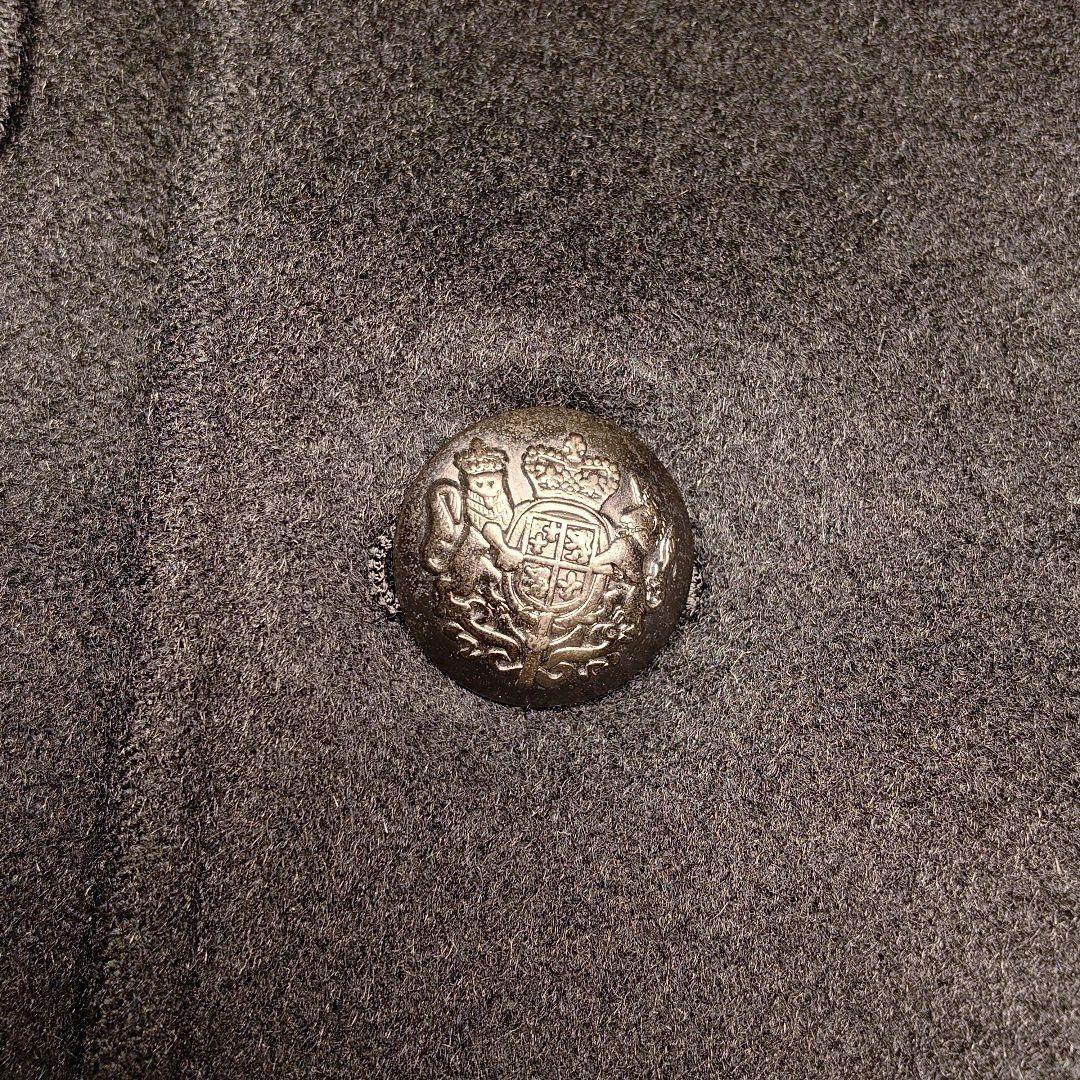 バラクータ アンゴラ混 ダブルブレスト ピーコートブラック ミドル丈