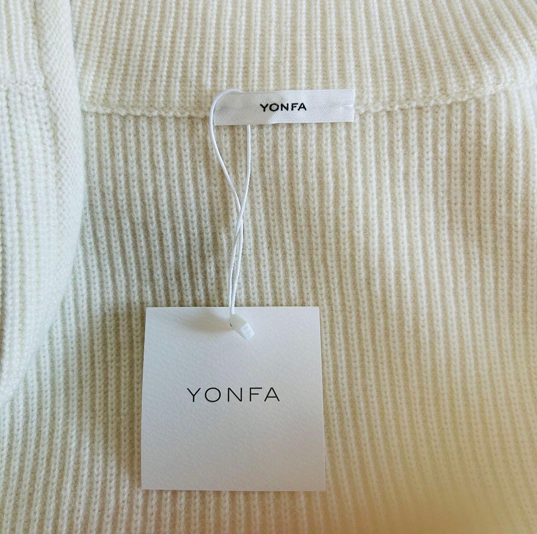 YONFA ヨンファウールカシミヤジップベストmilk【新品未使用】タグ付