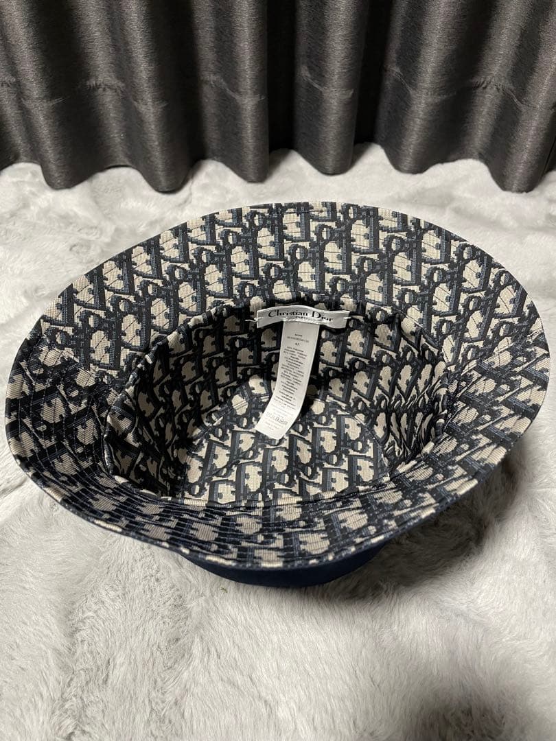 Christian Dior リバーシブル バケットハット トロッター　ネイビー
