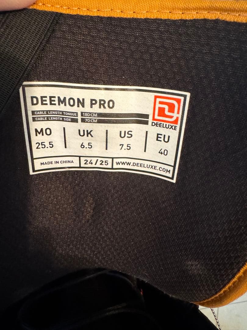ディーラックス24-25 DEEMON PRO スノーボードブーツ US 7.5