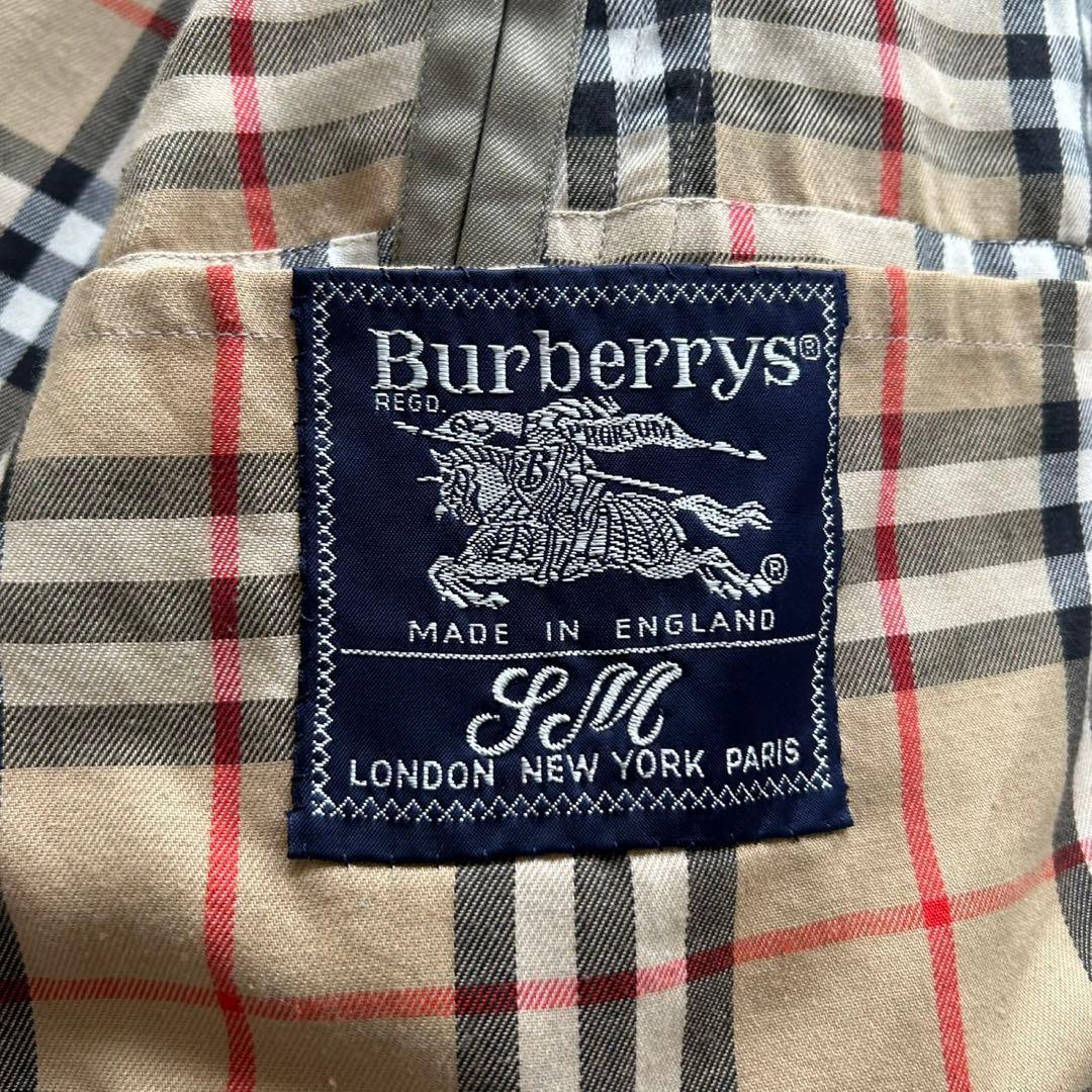 【美品】バーバリー　トレンチコート　ロング丈　ベルト完備　カーキ　メンズ　L相当