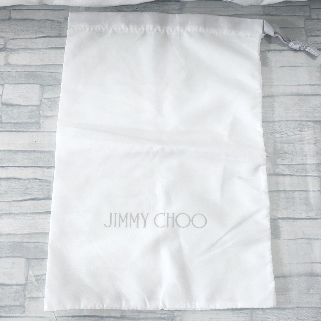 美品✨ジミーチュウ　レザーフラットパンプス　ビジューストラップ　黒　37