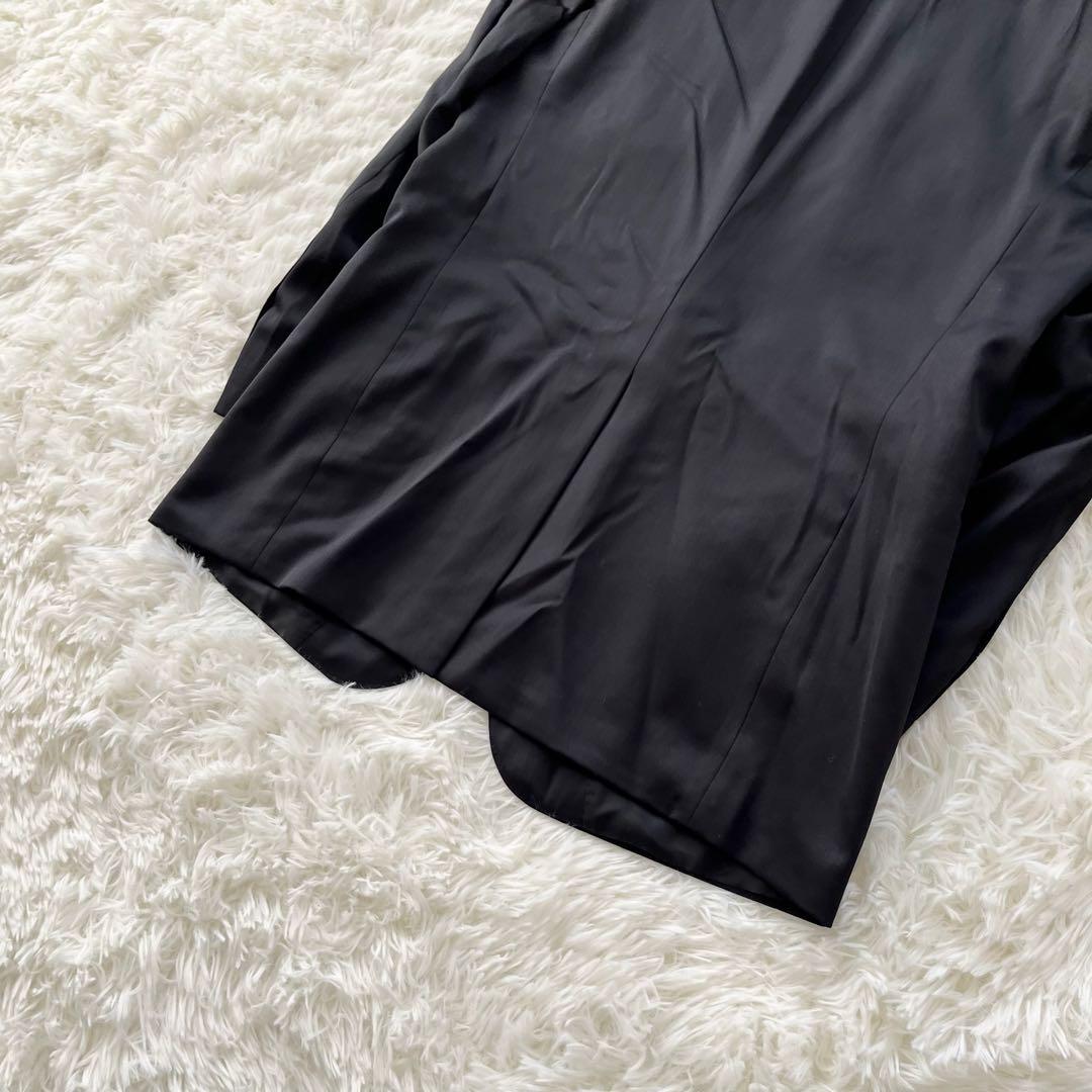 【ヒューゴボス】テーラードジャケット 48 L相当　黒 ピークドラペル シングル