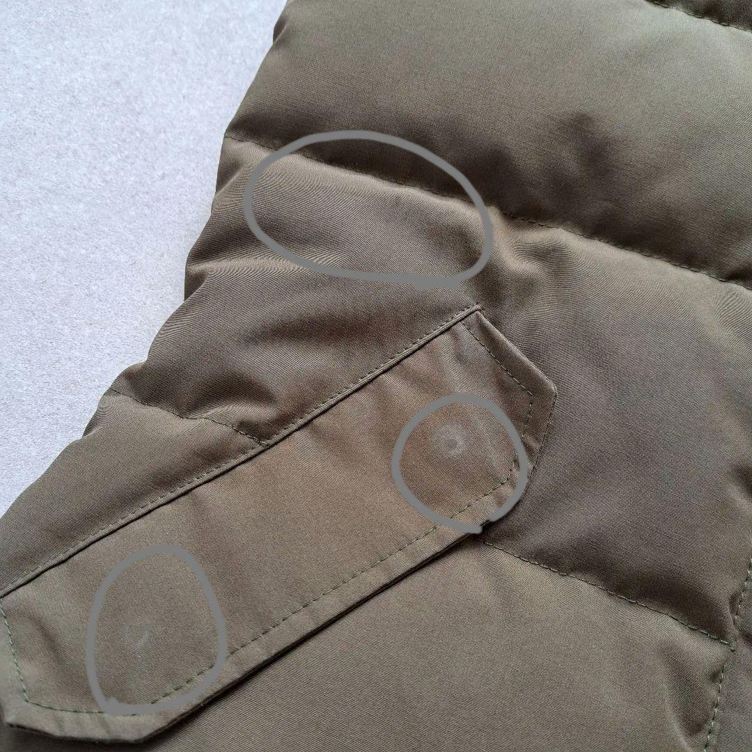 【クリーニング済】  オリーブ ダウンベスト GARSON