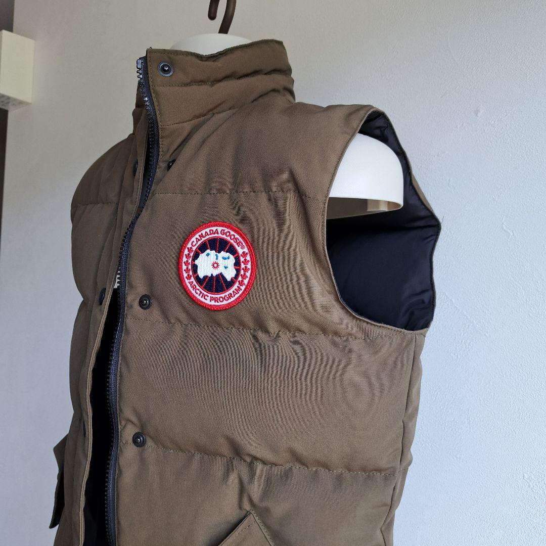 【クリーニング済】  オリーブ ダウンベスト GARSON