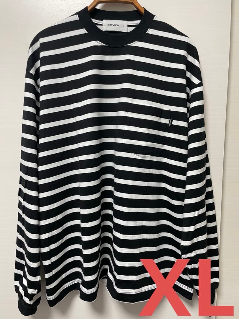 トップス everyone high-gauge cotton border L/Stee