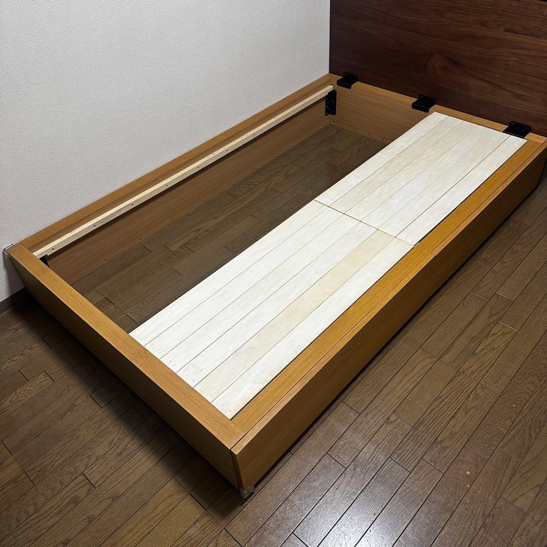 【廃盤品】無印良品 収納ベッド セミダブル オーク材 ※ 直接引渡しも可能