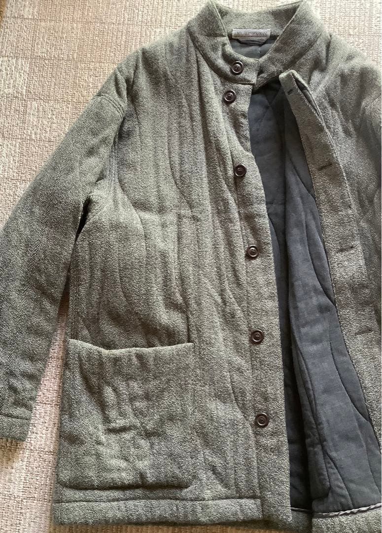 【美品】Emporio Armani エンポリオアルマーニ　ノーカラーコート