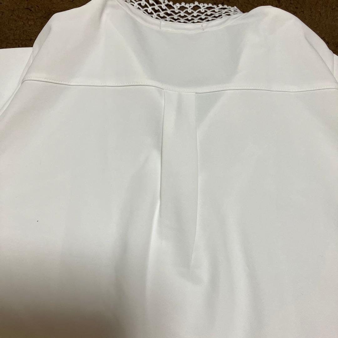 23ss【新品未使用 アルチビオ】オリジナルレース襟機能素材半袖ポロシャツ38号