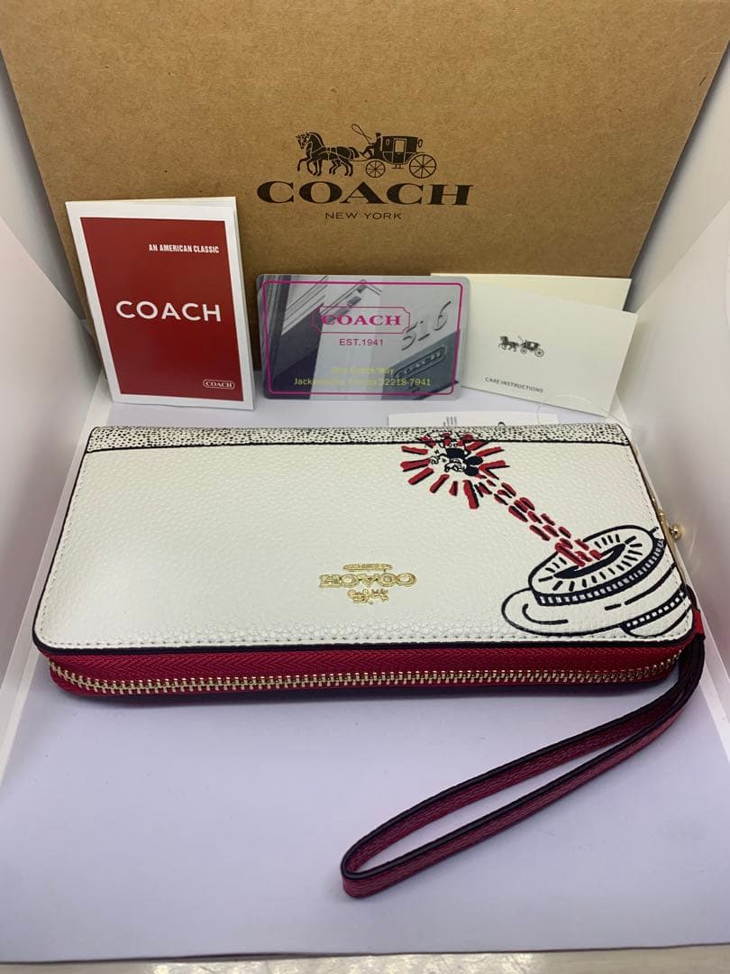 COACH　コーチ　C7800　長財布　ディズニー×キースヘリング