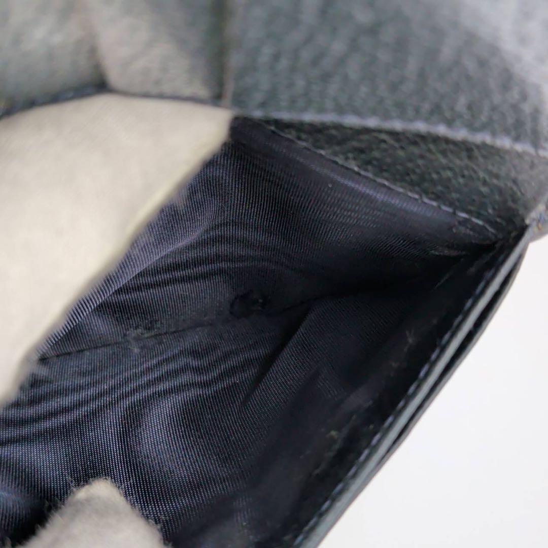 GUCCI グッチ　二つ折り財布　シグネチャー　PVC ブラック