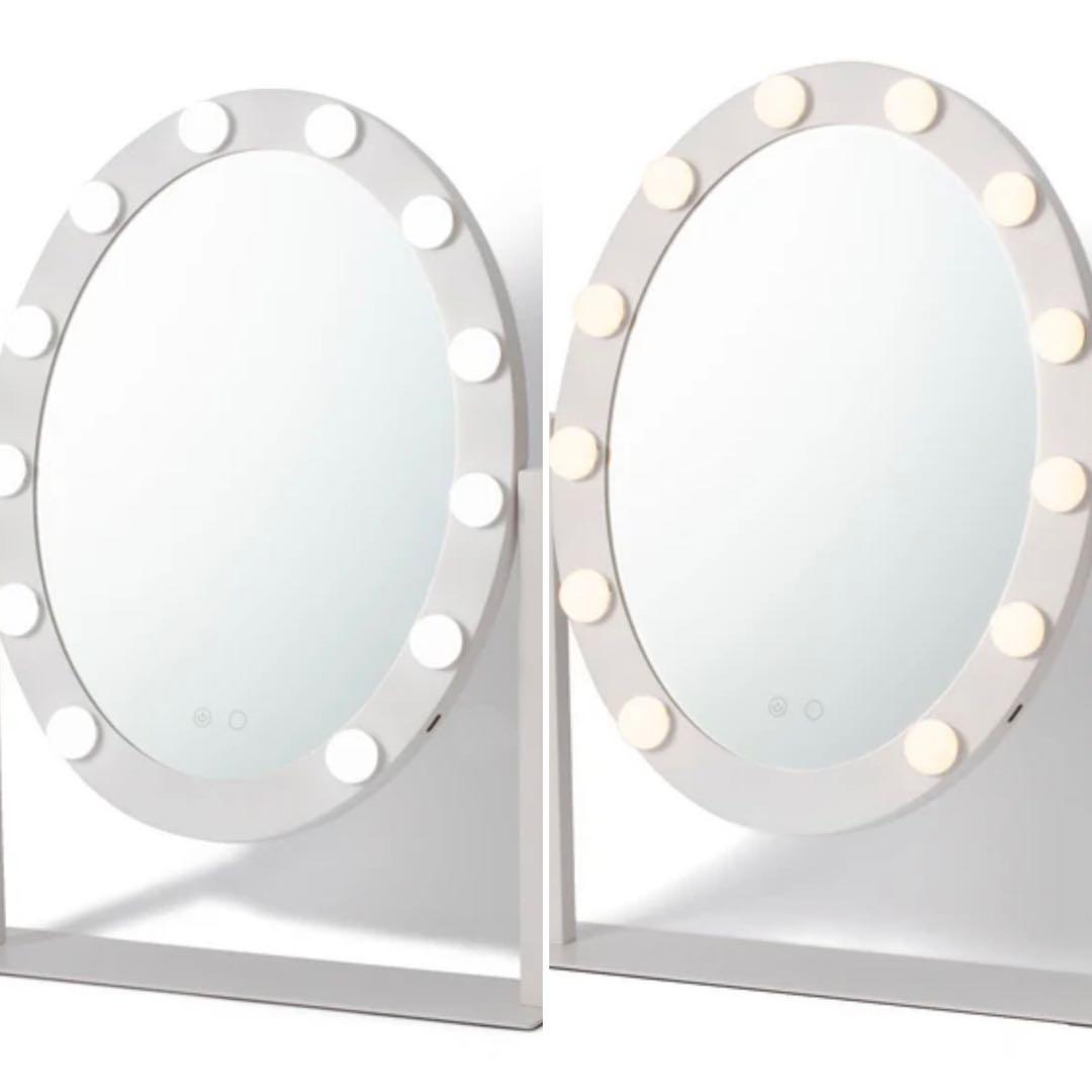 フランフラン フッツェ ハリウッドミラー ラウンド L ホワイト