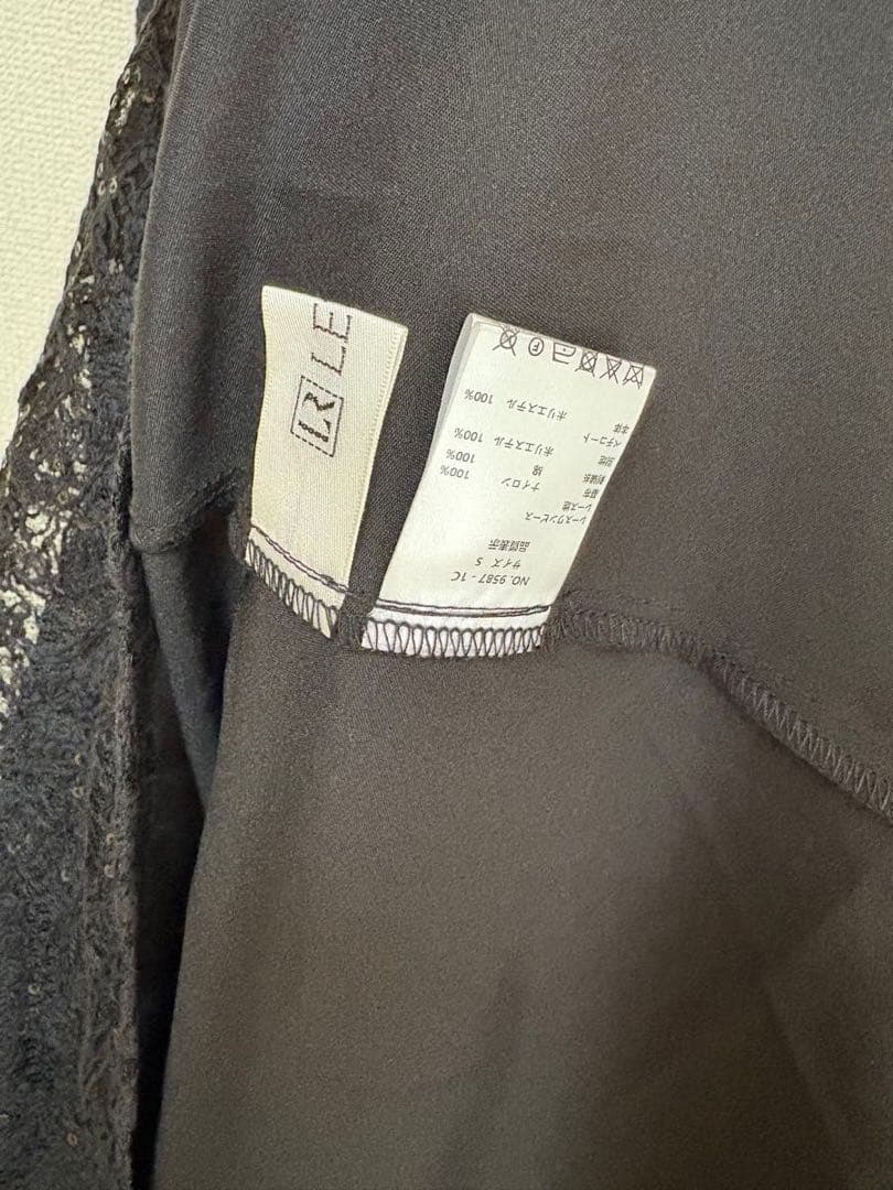 新品　Sサイズ　LE’RURE Prism lace A-line dress黒