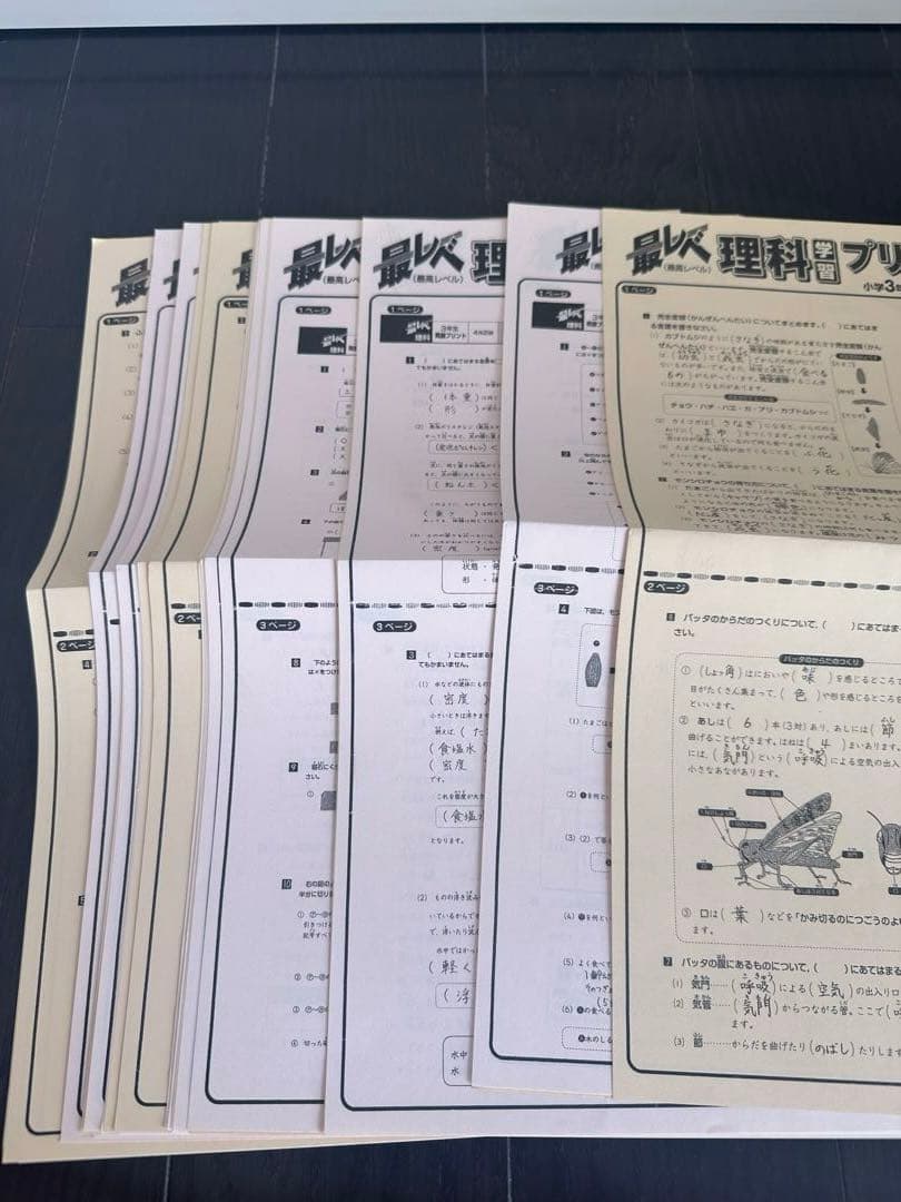 奨学社　小3 理科　1年分　しょうがく社　リビューテスト　実力テスト