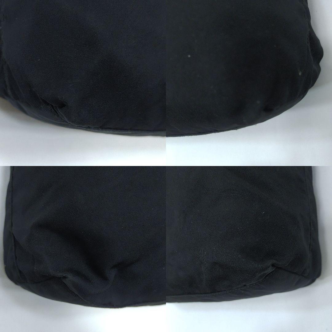 プラダ トートバッグ サフィアーノレザー×ナイロン A4可 肩掛 ブラック