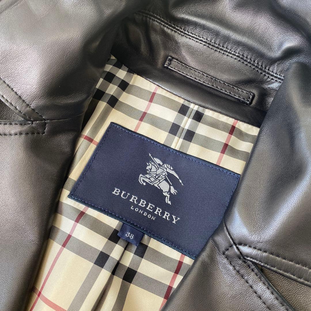 バーバリー ロンドン ラムレザー トレンチコート スカート 2点セット