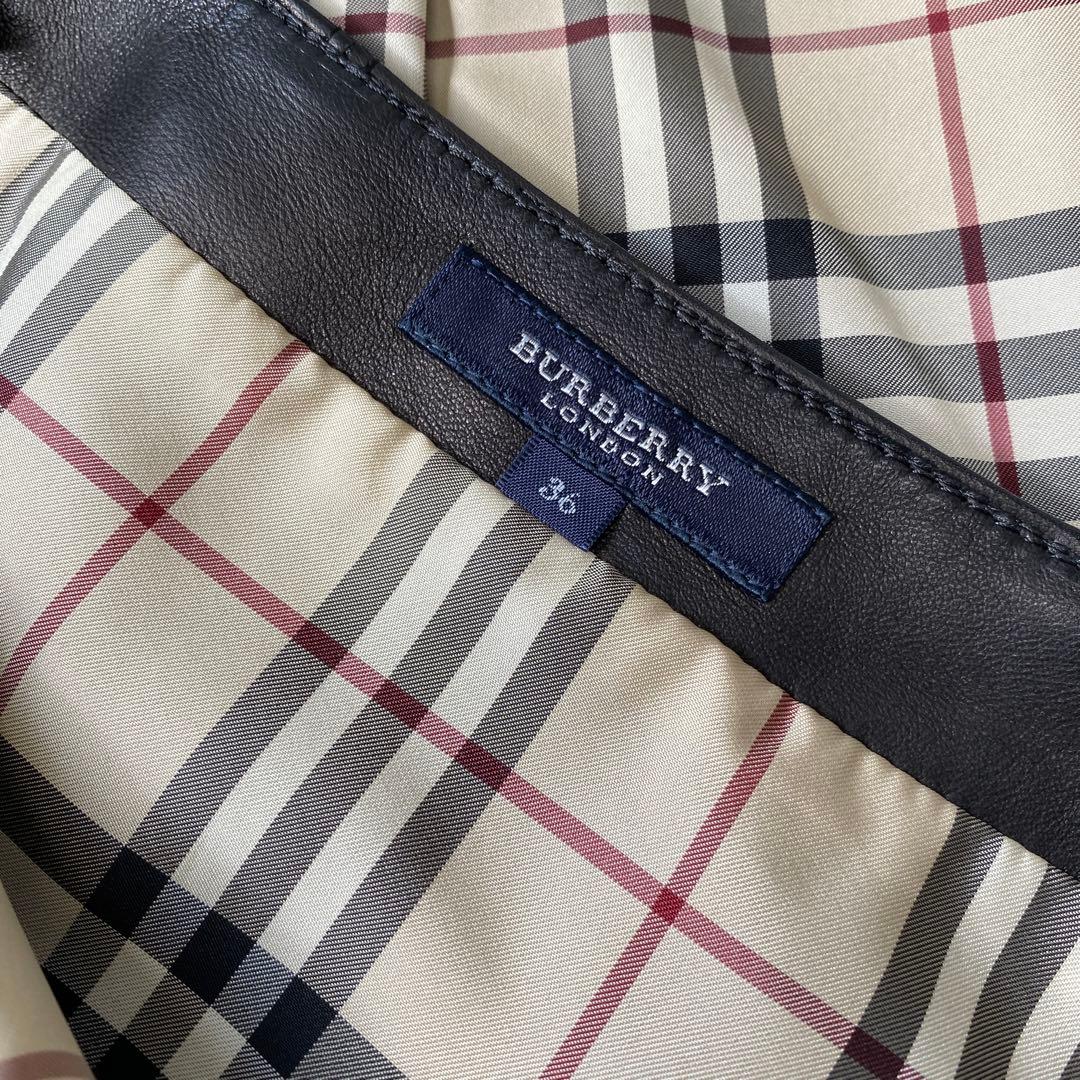 バーバリー ロンドン ラムレザー トレンチコート スカート 2点セット