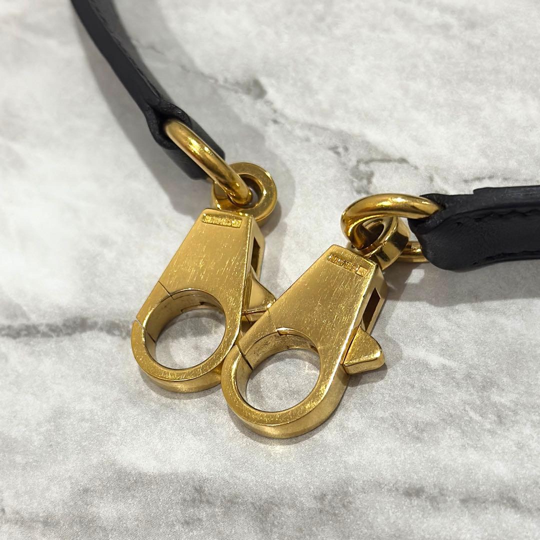 エルメス ショルダーストラップ ガリバー ブラック G金具