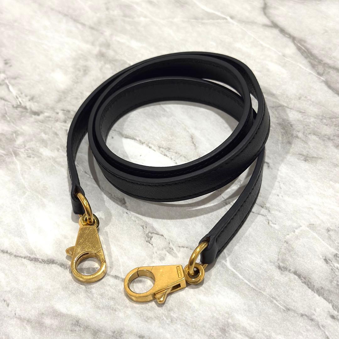 エルメス ショルダーストラップ ガリバー ブラック G金具