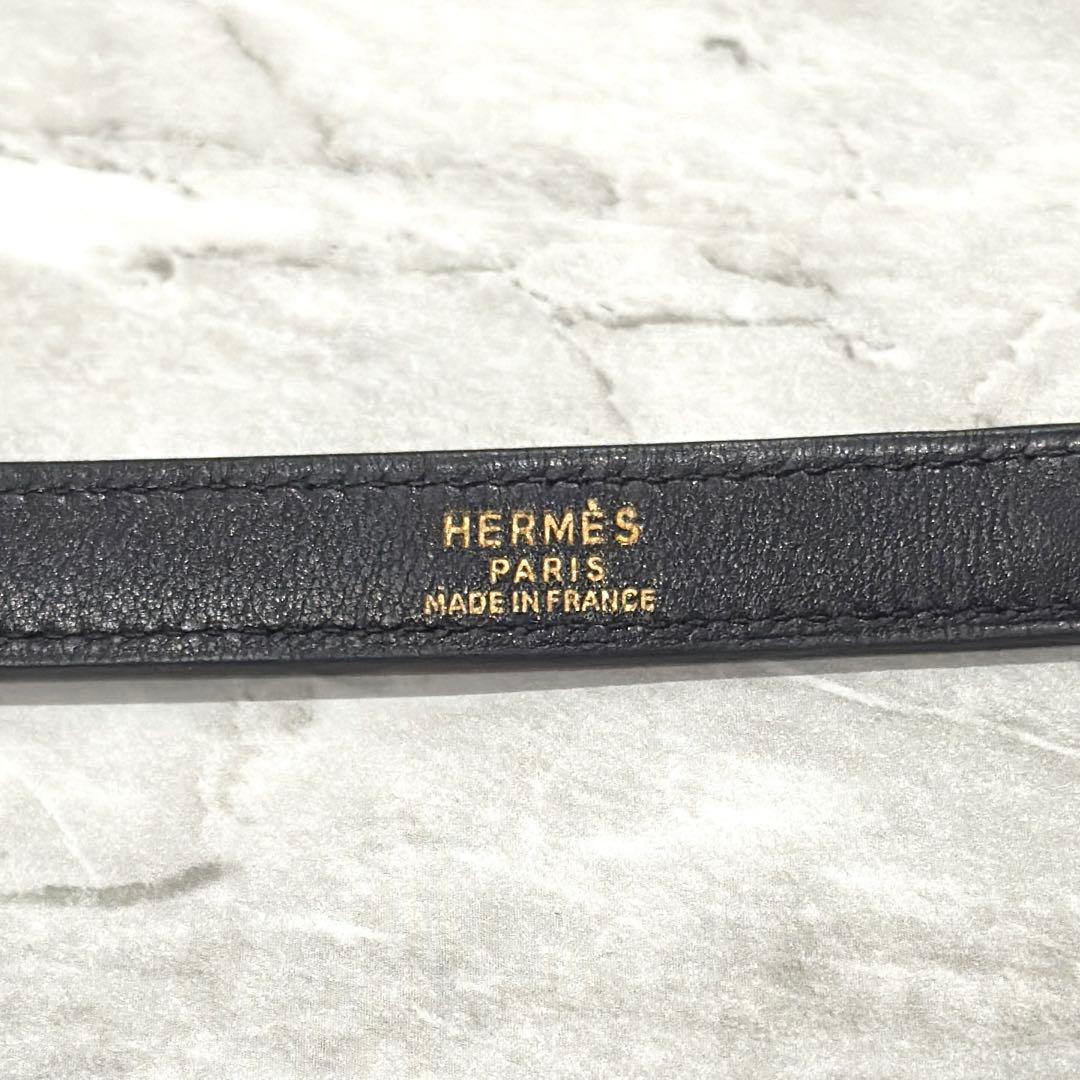 エルメス ショルダーストラップ ガリバー ブラック G金具