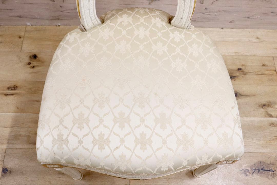 GMIK102F○イタリア製 アンティーク ダイニングチェア アームレスチェ