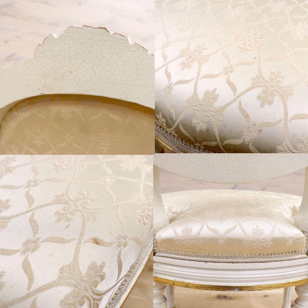 GMIK102F○イタリア製 アンティーク ダイニングチェア アームレスチェ