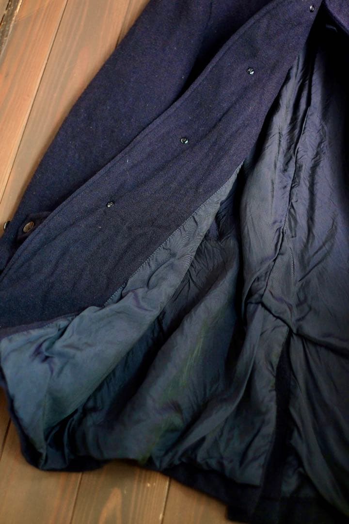 コムデギャルソンオム ウール縮絨コート ネイビーM