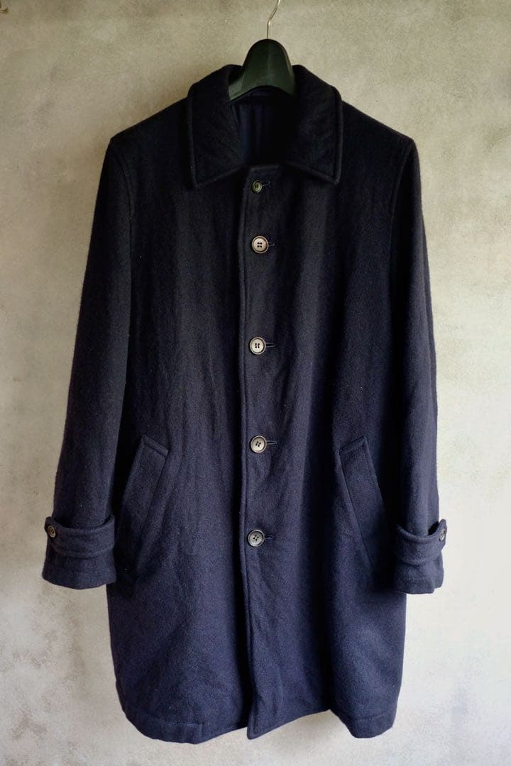 コムデギャルソンオム ウール縮絨コート ネイビーM