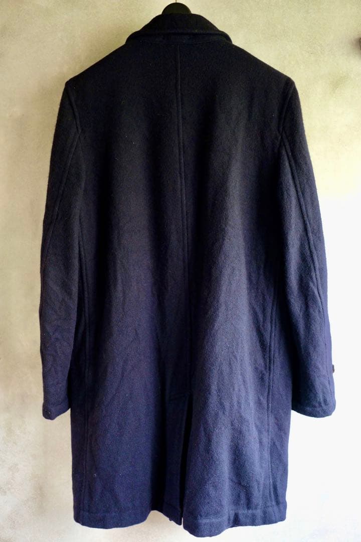 コムデギャルソンオム ウール縮絨コート ネイビーM