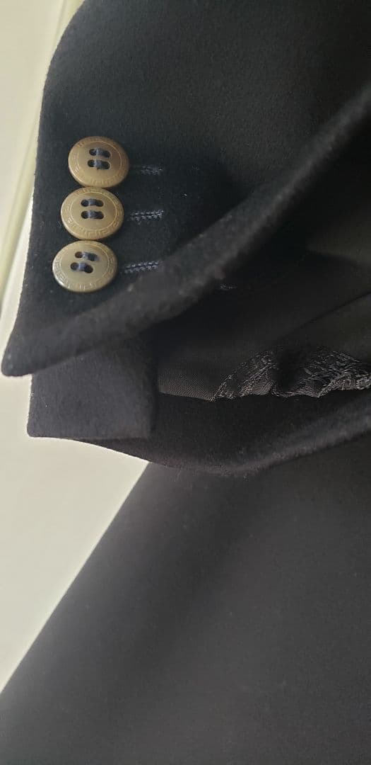希少！　GIANNI VERSACE　チェスターコート　最上級ブラックタグ
