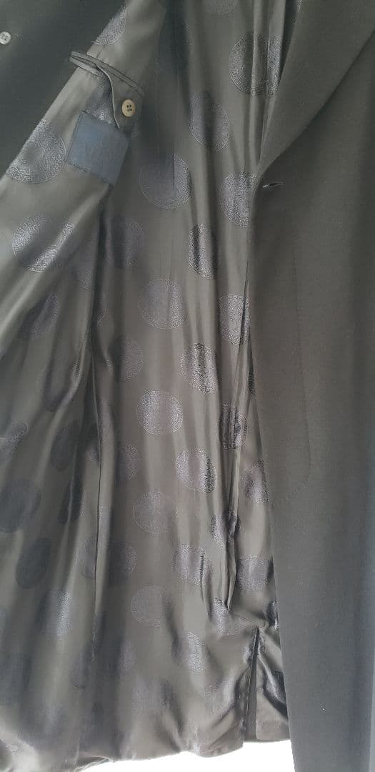 希少！　GIANNI VERSACE　チェスターコート　最上級ブラックタグ