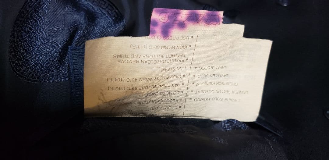 希少！　GIANNI VERSACE　チェスターコート　最上級ブラックタグ