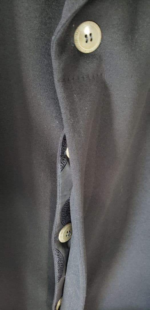 希少！　GIANNI VERSACE　チェスターコート　最上級ブラックタグ