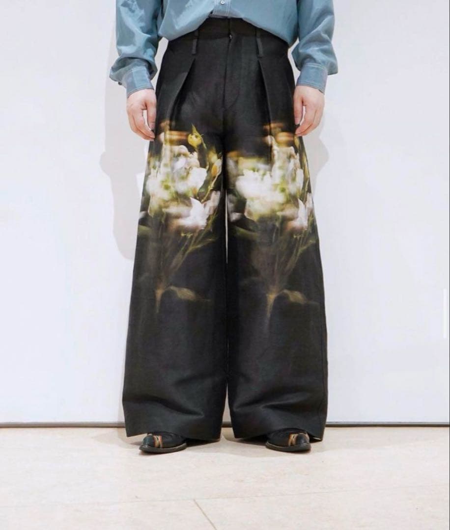 TAAKK フラワーワイドトラウザーズ　サイズ2