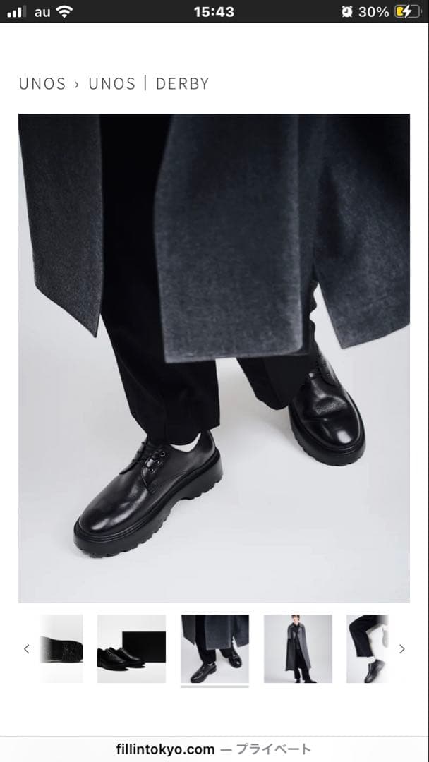 靴 FILLIN UNOS DERBY BLACK 27