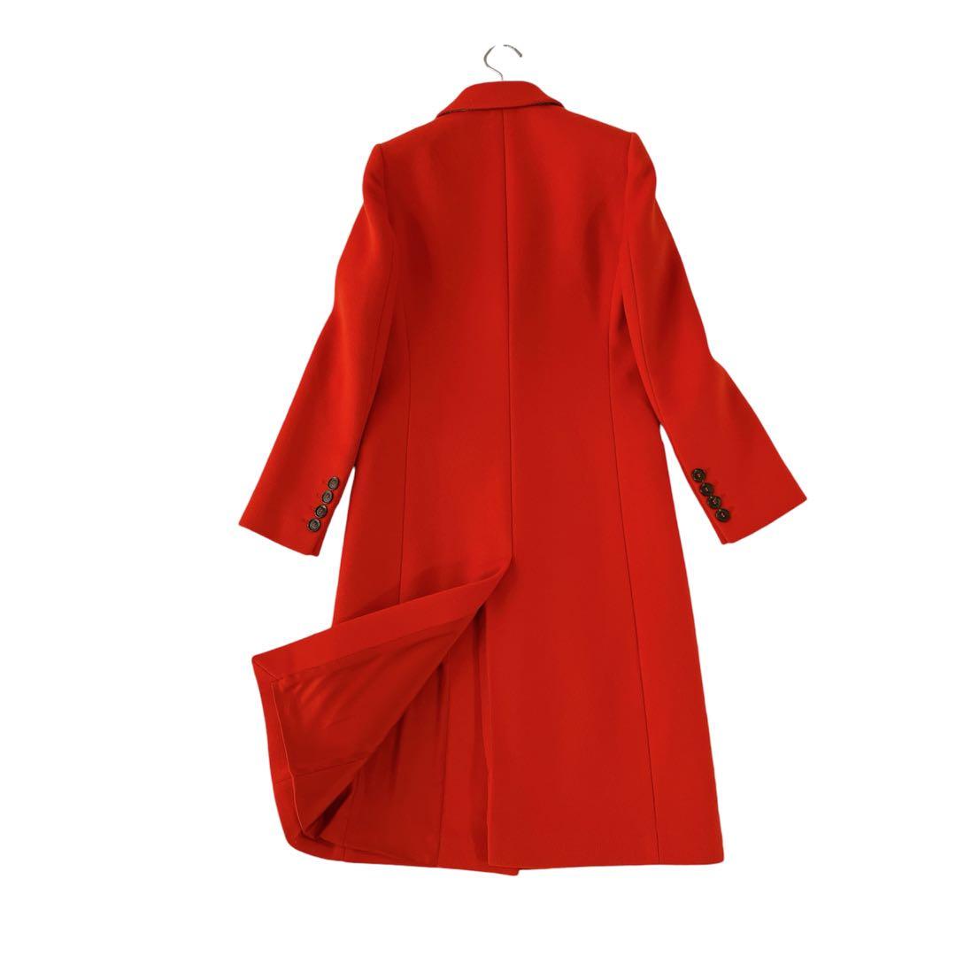 未使用級☆GUCCI☆チェスターコート ウール ロング オレンジ サイズS相当