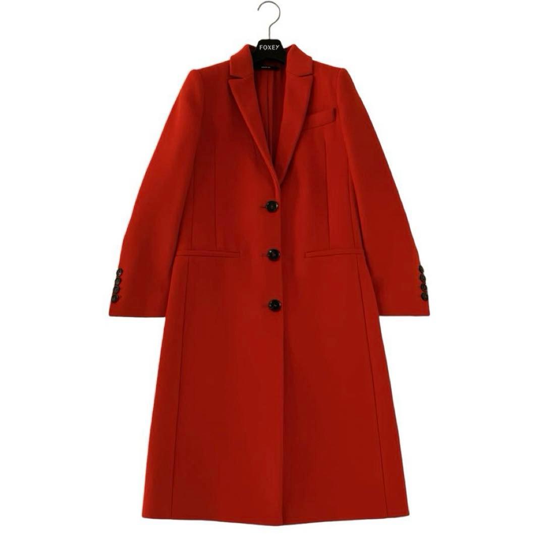 未使用級☆GUCCI☆チェスターコート ウール ロング オレンジ サイズS相当