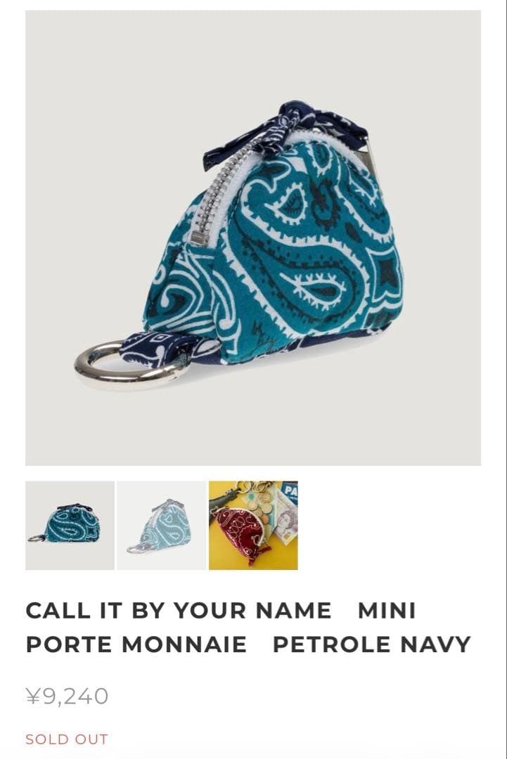 CALL IT BY YOUR NAME バンダナ柄　ケース　キーホルダー