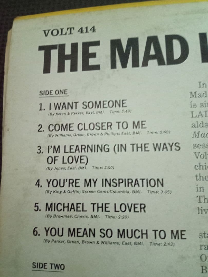 Mad Lads　レアグルーヴ　SOUL　ドラムブレイク　カニエ・ウェスト ネタ