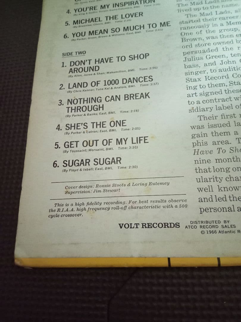 Mad Lads　レアグルーヴ　SOUL　ドラムブレイク　カニエ・ウェスト ネタ