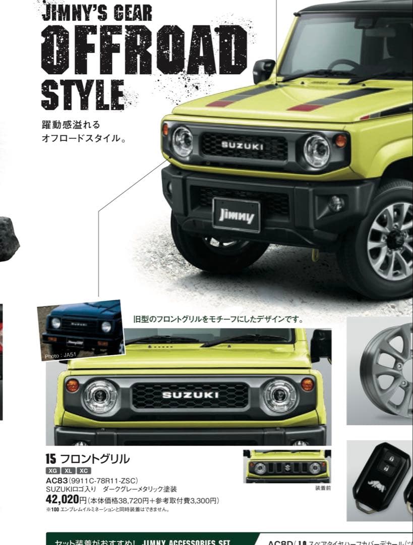 ジムニー　SUZUKI 純正フロントグリル 9911C-78R11-ZSC