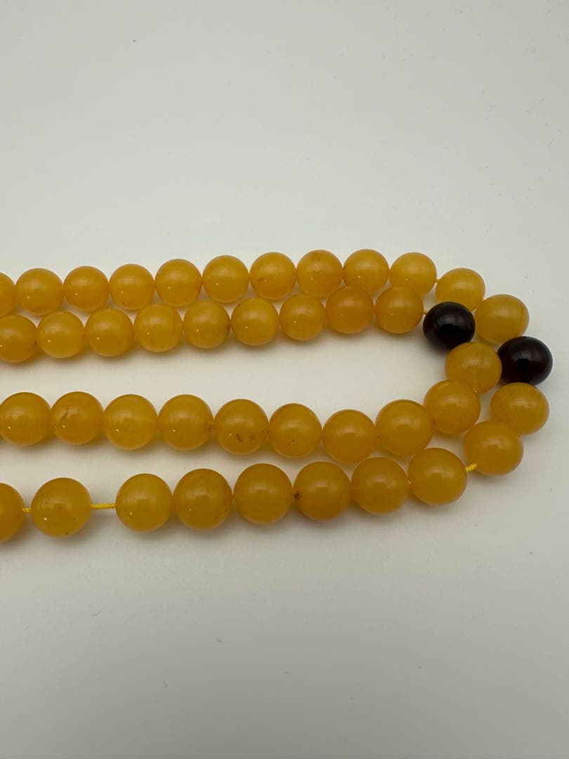 ☆天然☆ バルト海産 天然アンバー 琥珀 蜜蝋ネックレス アクセサリー 綺麗美品