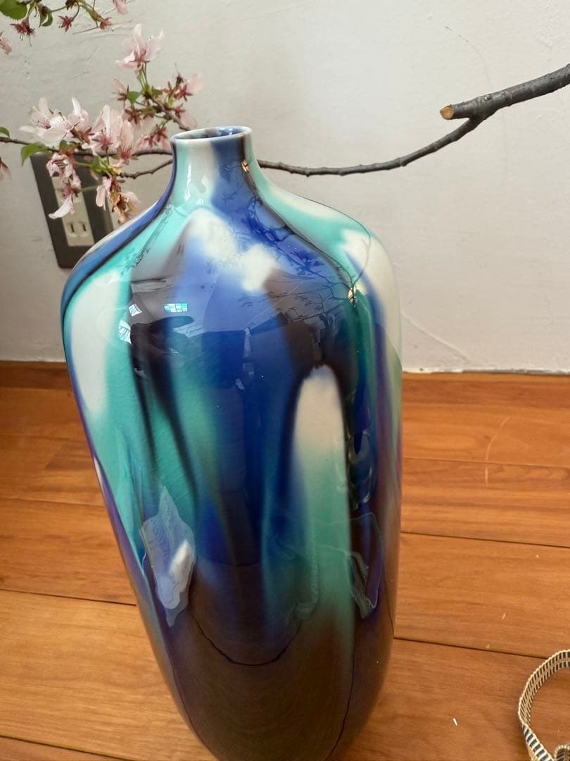 九谷焼 人間国宝 徳田八十吉 燿彩壺30センチ