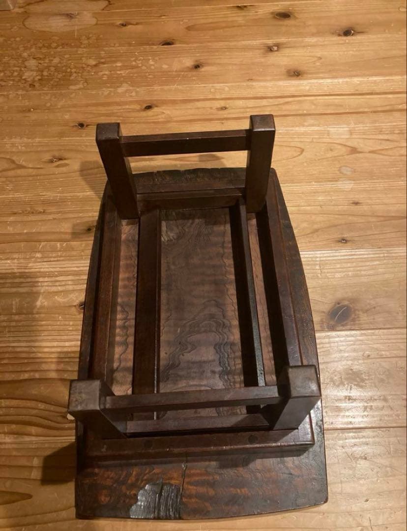 昭和レトロ　折畳ちゃぶ台　一枚天板　座卓　②